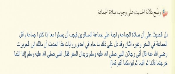 وضح دلالة الحديث على وجوب صلاة الجماعة , حكم صلاه الجماعه